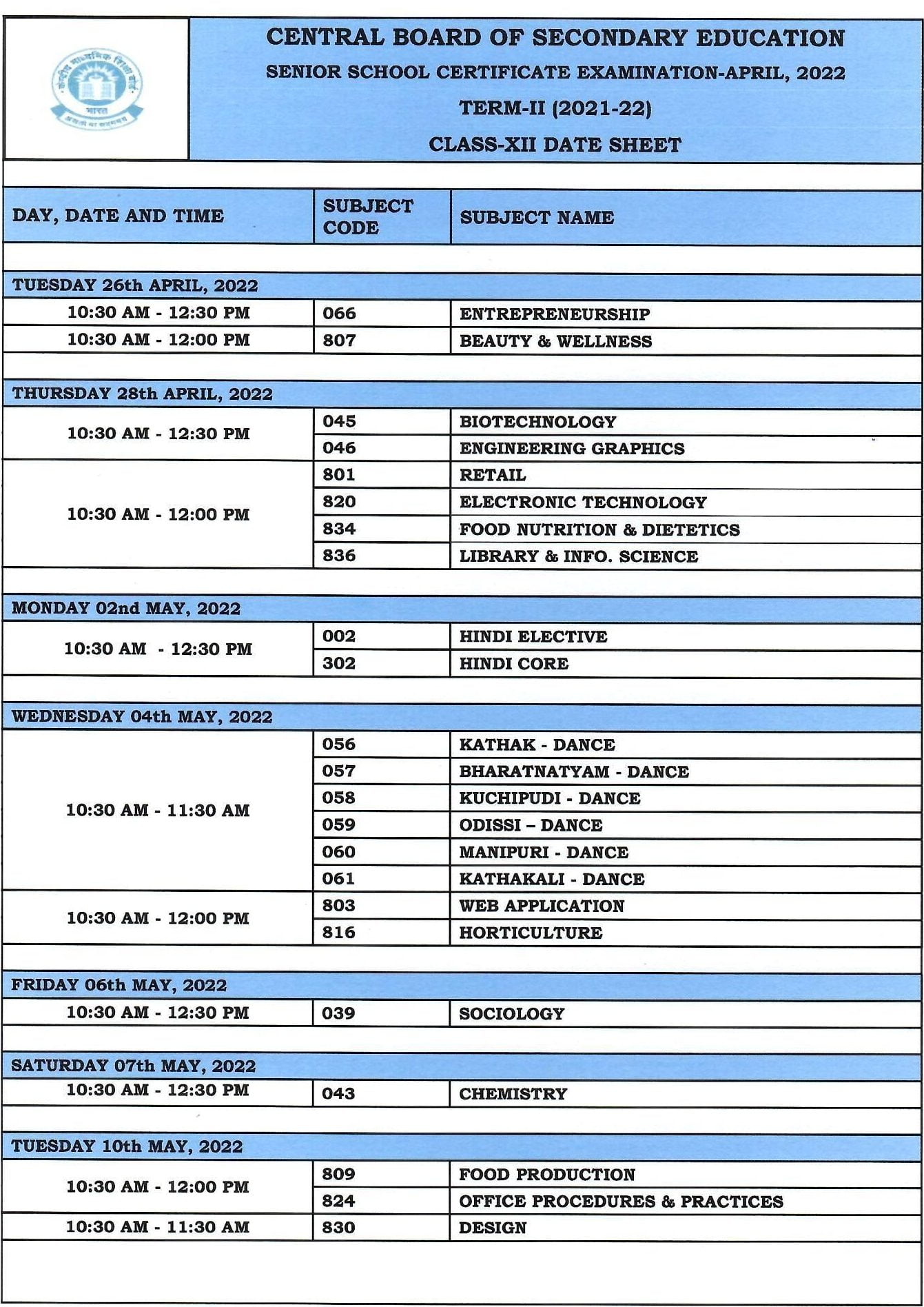 cbse-class-12th-date-sheet-term-2-time-table