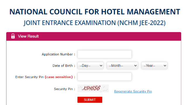 NCHMCT JEE Result 2022 nchmjee.nta.nic.in