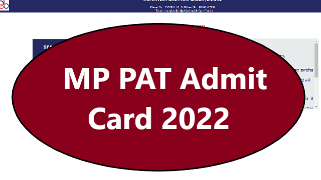 MP PAT Admit Card 2022