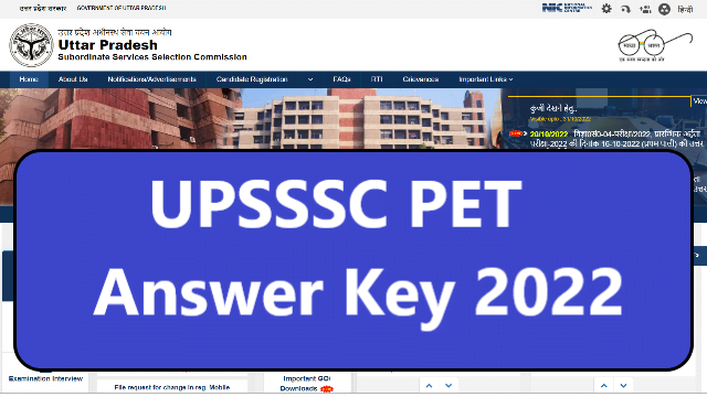 UPSSSC PET Answer Key 2022 
