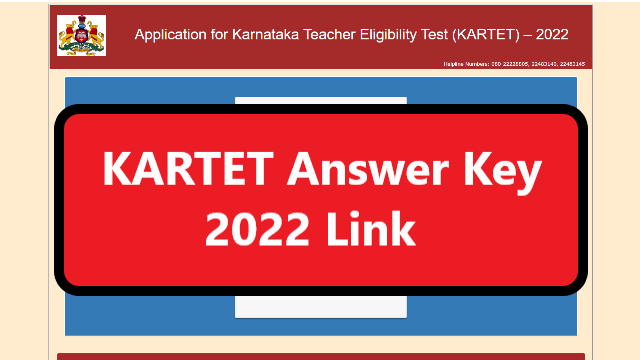 Karnataka TET Answer Key 2022
