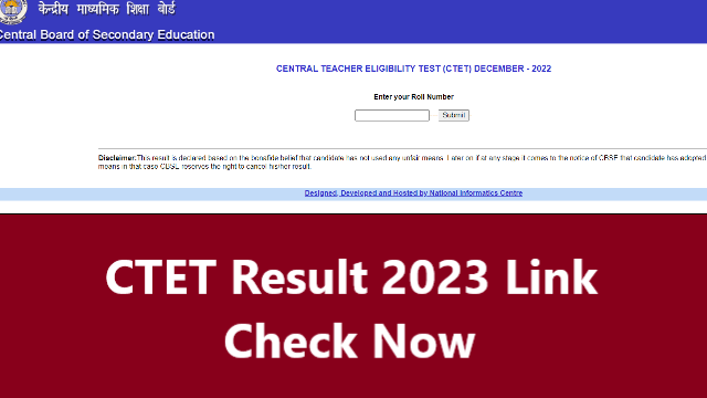CTET Result 2023