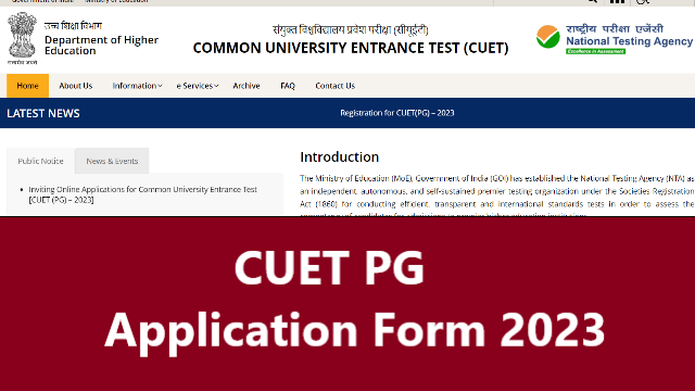 CUET PG Application Form 2023