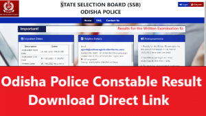 Odisha Police Constable Result 2023, Pdf Merit List Download Link