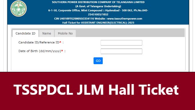 TSSPDCL JLM Hall Ticket 2023